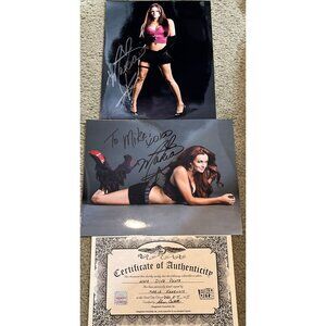 2 Maria Kanellis Hand Signed Autograph 8x10 Photo WWE DIVA Playboy tna COA Sexy!